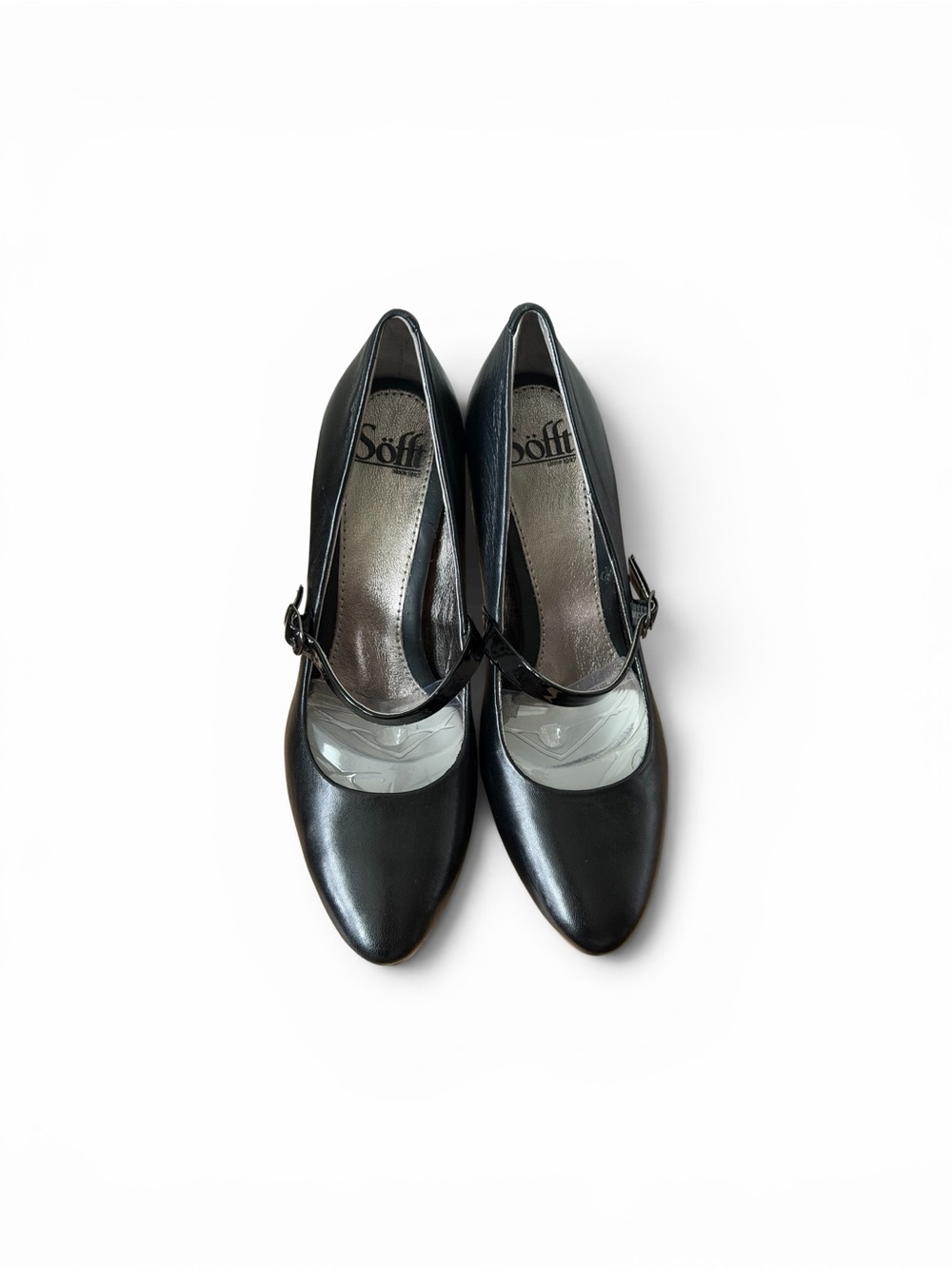 Sofft Black Leather Mary Jane Heels Size __ Comfort Pumps 7.5